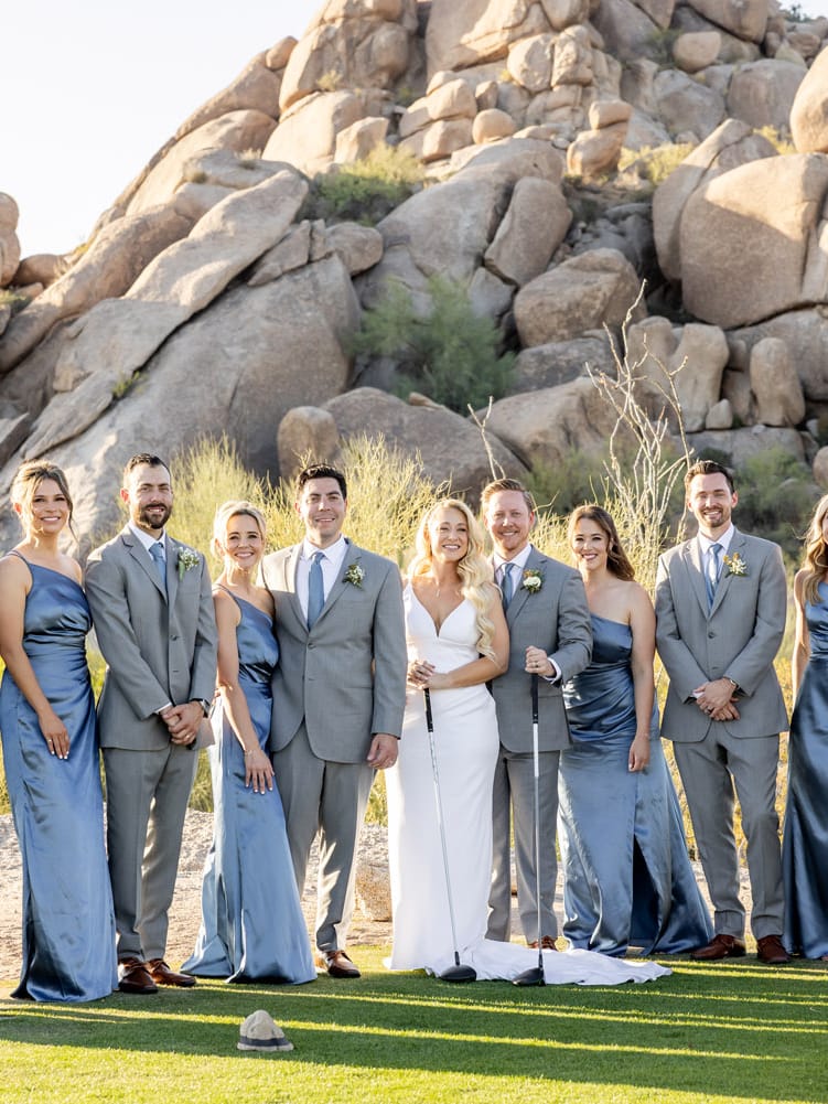 Kloos Wedding, AZB, Wedding Party, Boulders, and Golf Clubs