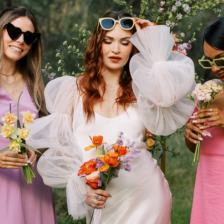 Models Pose with Sunglasses in Bright and Playful Styled Shoot