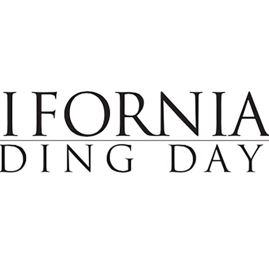 California Wedding Day logo in black against white background