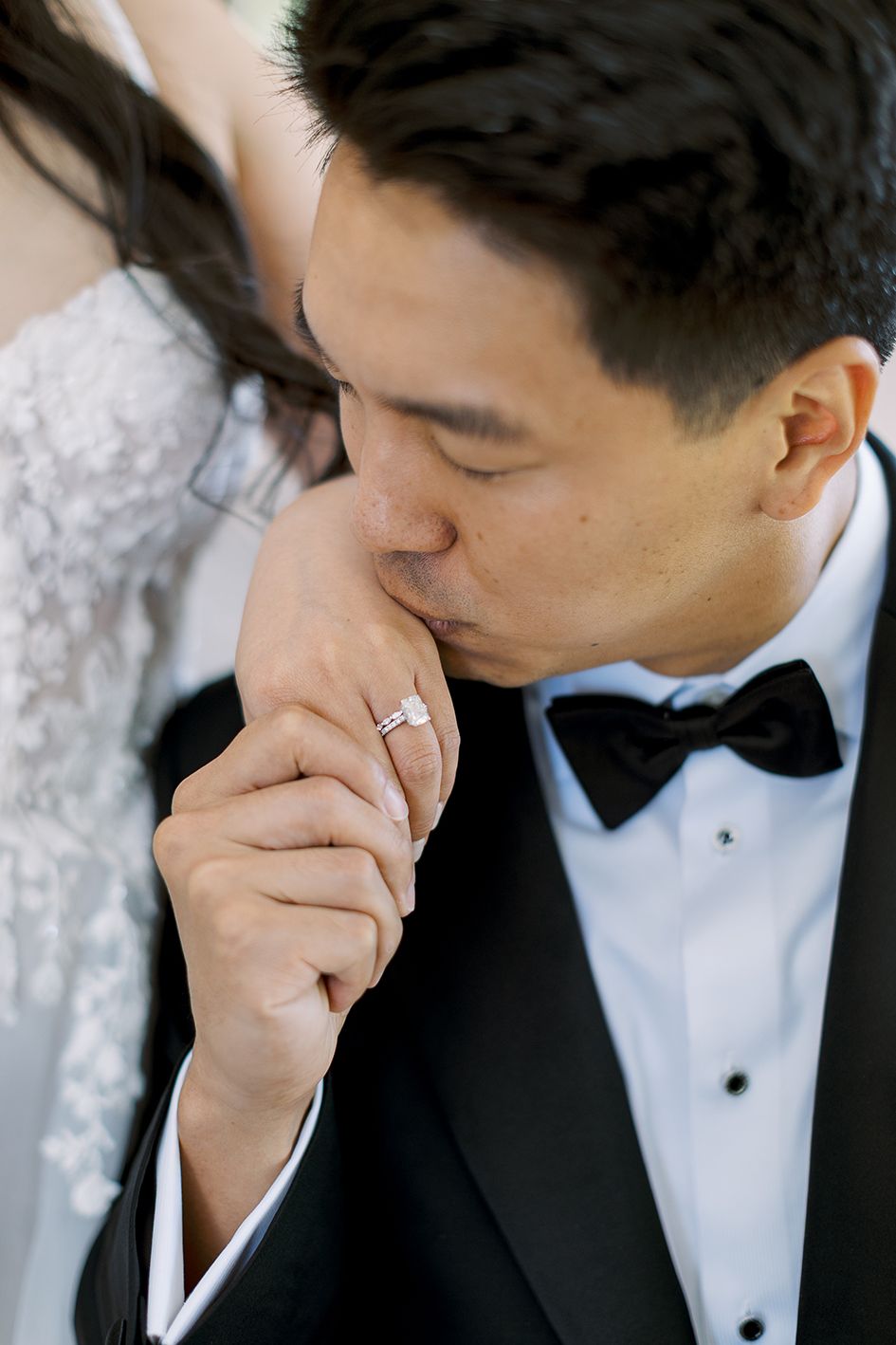 macro wedding couple shot