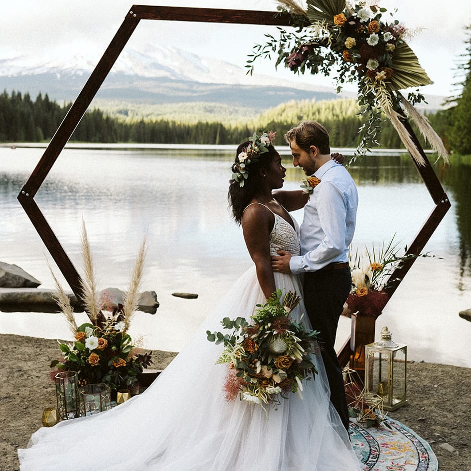 Trillium Lake Elopement; photo by Rachel Brookstein Photography